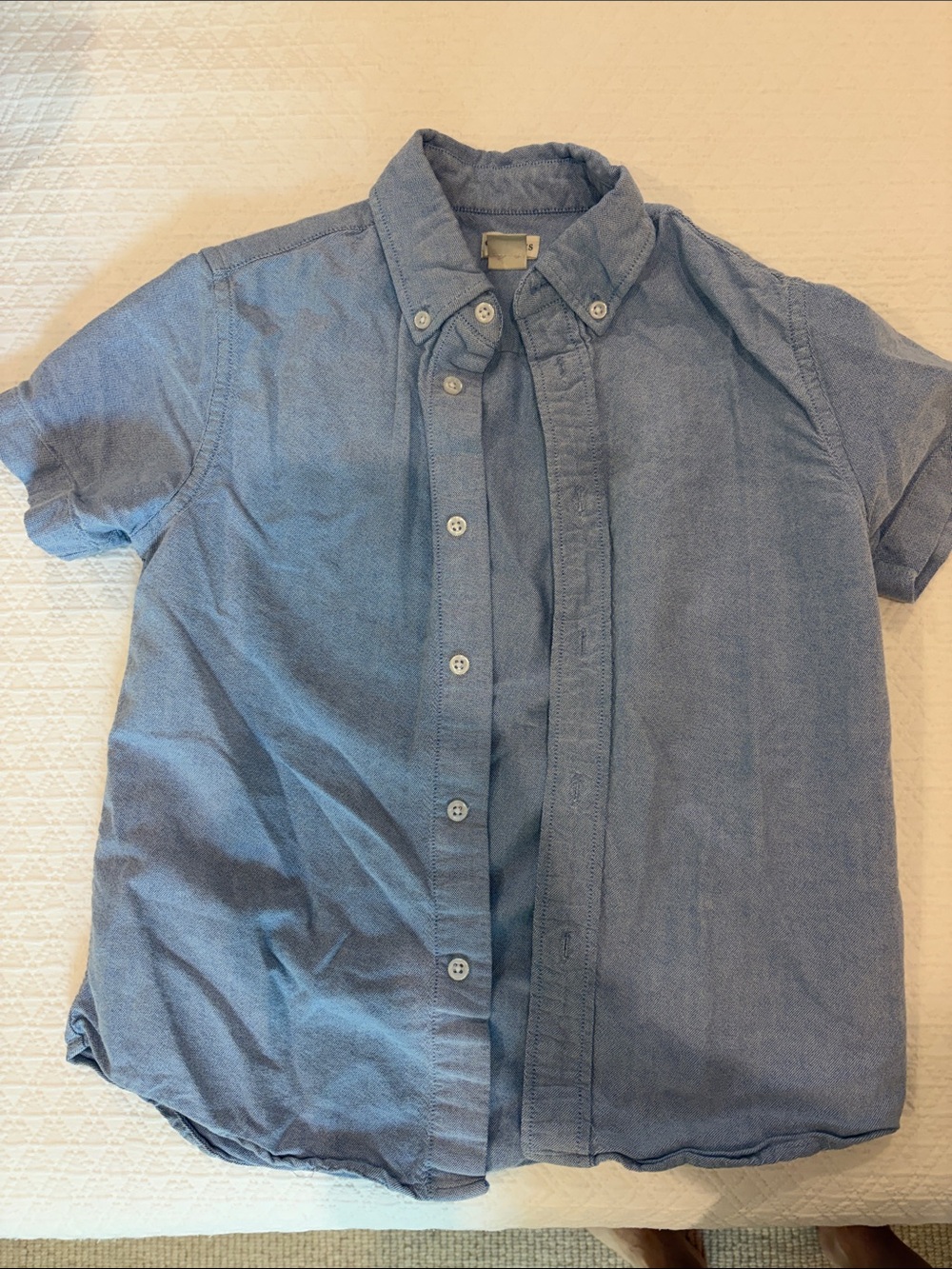 Boys Short-Sleeve Button-Down Light Blue Oxford - Crewcuts